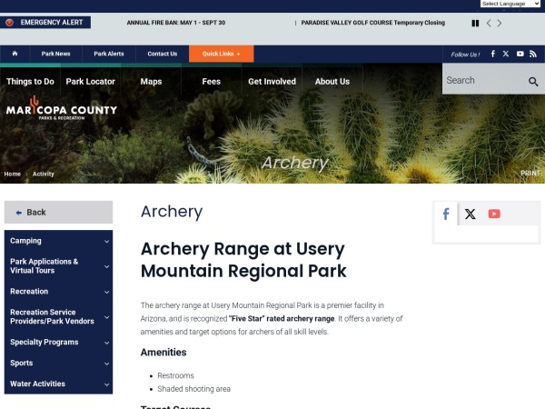 Usery Mountain Park Archery Range