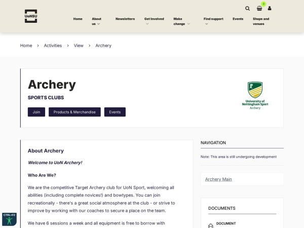 University of Nottingham Archery Club