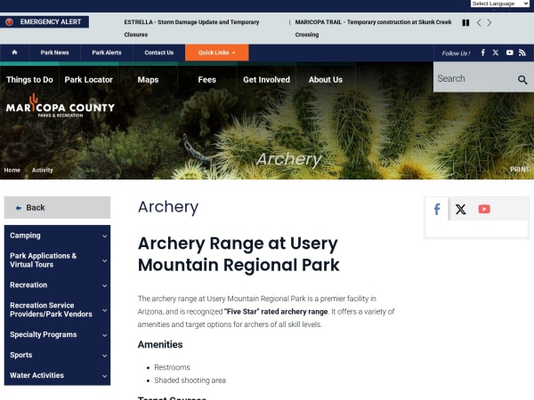 Usery Mountain Park Archery Range