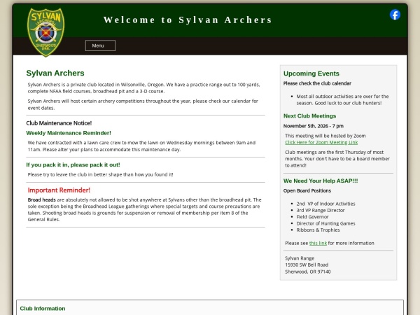 Sylvan Archers Inc