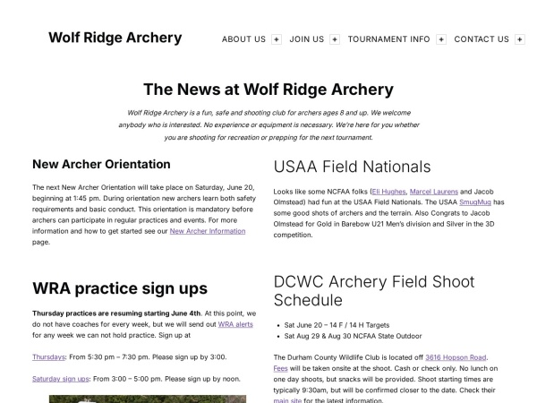 Wolf Ridge Archery Club