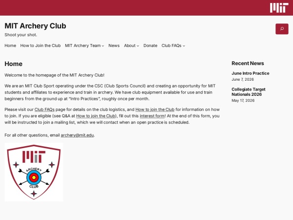 Massachusetts Institute of Technology- Archery