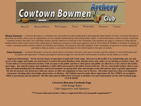 Cowtown Bowmen Archery Club
