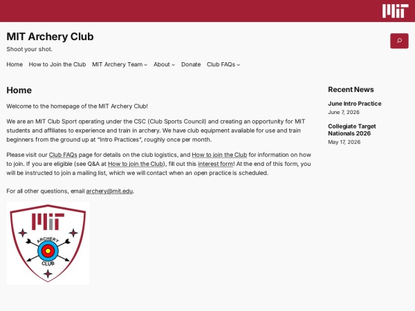 Massachusetts Institute of Technology- Archery