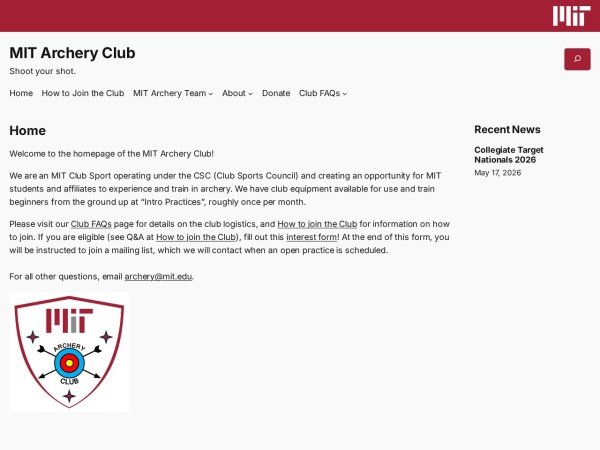 Massachusetts Institute of Technology- Archery